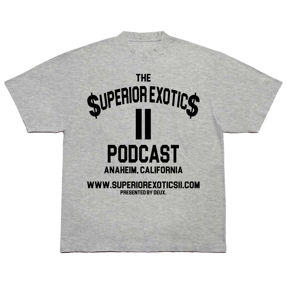 Superior Exotics II Podcast Tee (Grey/Black)
